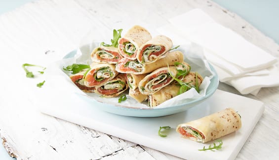 Smoked Fjord Trout in Potato Griddle Cake with Goat Cheese Cream