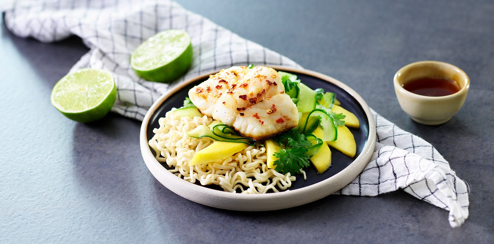 Asian skrei with mango salad