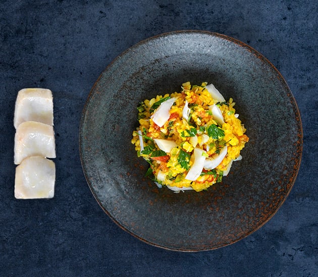 Risotto with Norwegian clipfish