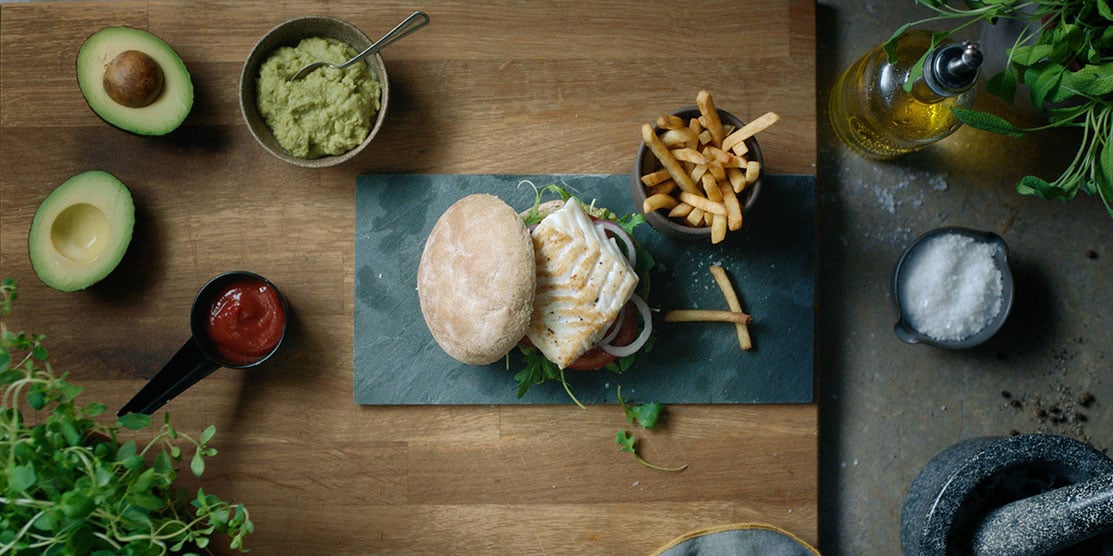 Norwegian cod burgers