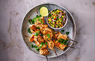 Norwegian cod skewers 
