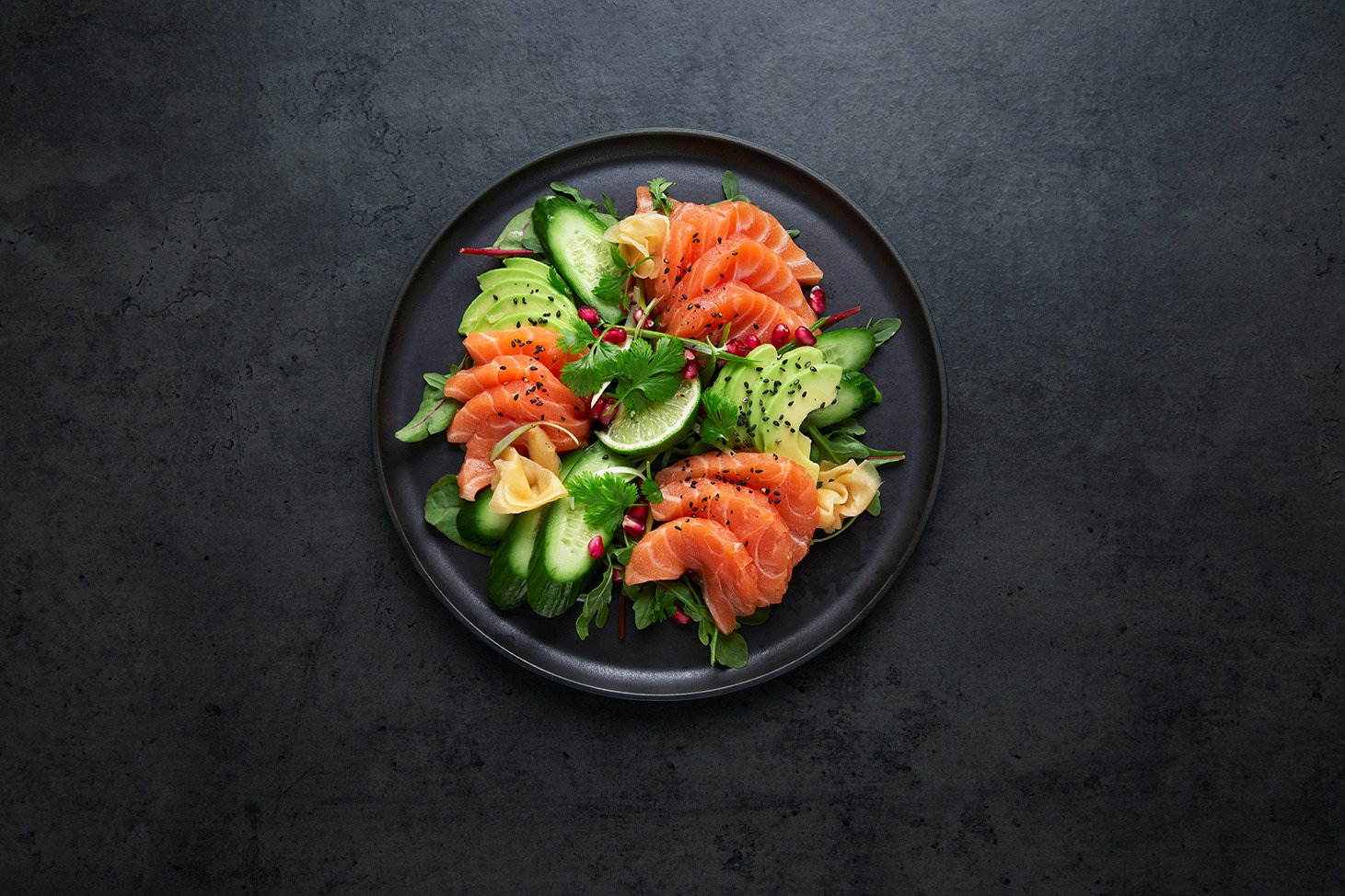 Norwegian Salmon Sashimi salad