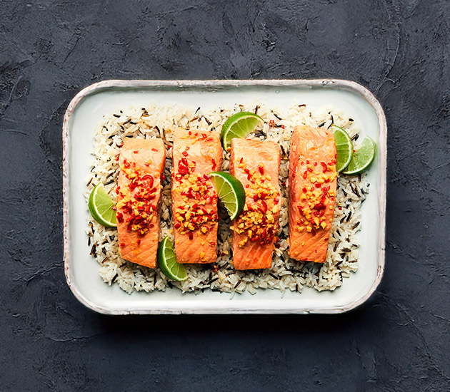 Norwegian Salmon with Tamari Soy Sauce, Chili and Ginger