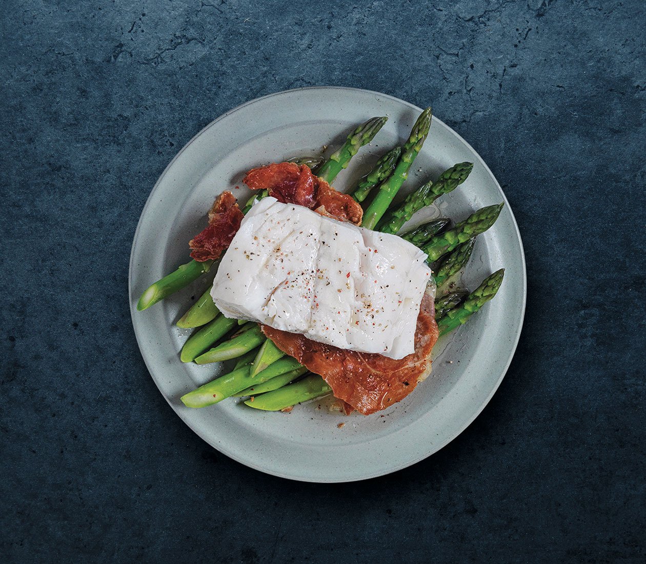 Boiled Skrei with Cured Ham
