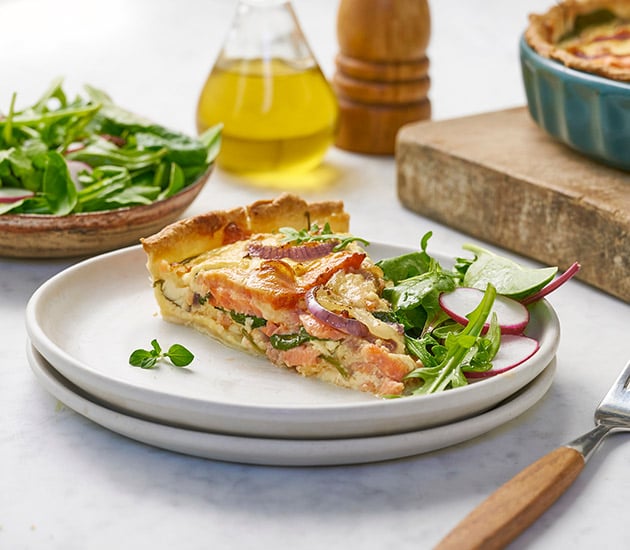 Quiche with smoked Norwegian salmon