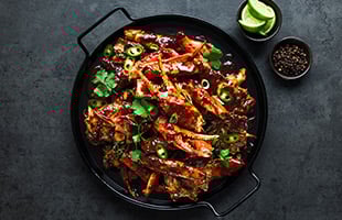 Pepper crab with Norwegian snow crab