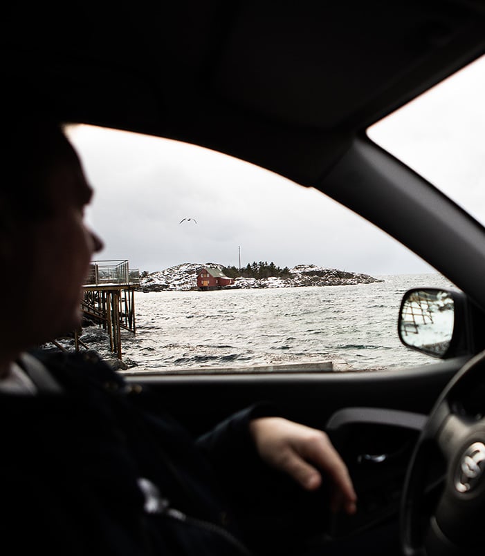 Driving to get skrei from the docks