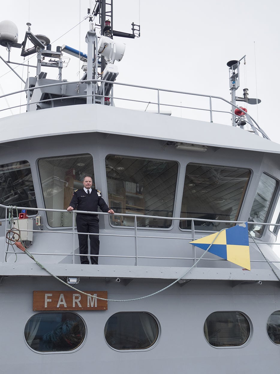 Commander on the coast guard ship